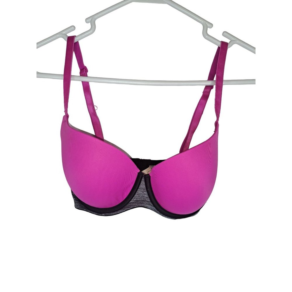 Pink Victoria's Secret Wear Everywhere 32DD Pink/Gray/Black Lined Bra